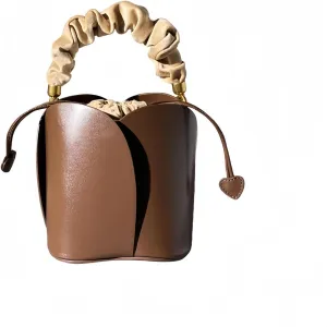 Creative Petal Bags, Women's Shoulder Handbags, Spacious Pocket Bags Women's Crossbody Bags Handbags Top Handle Crossbody Bags(Brown)