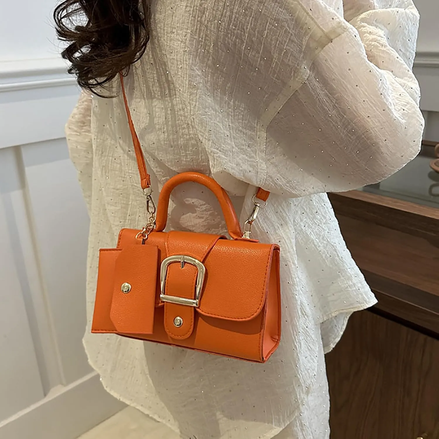 Crossbody Bags for Women Color Small Square Bag Simple Retro Handbag Trendsetter Stylish Child Bag Body Single Shoulder