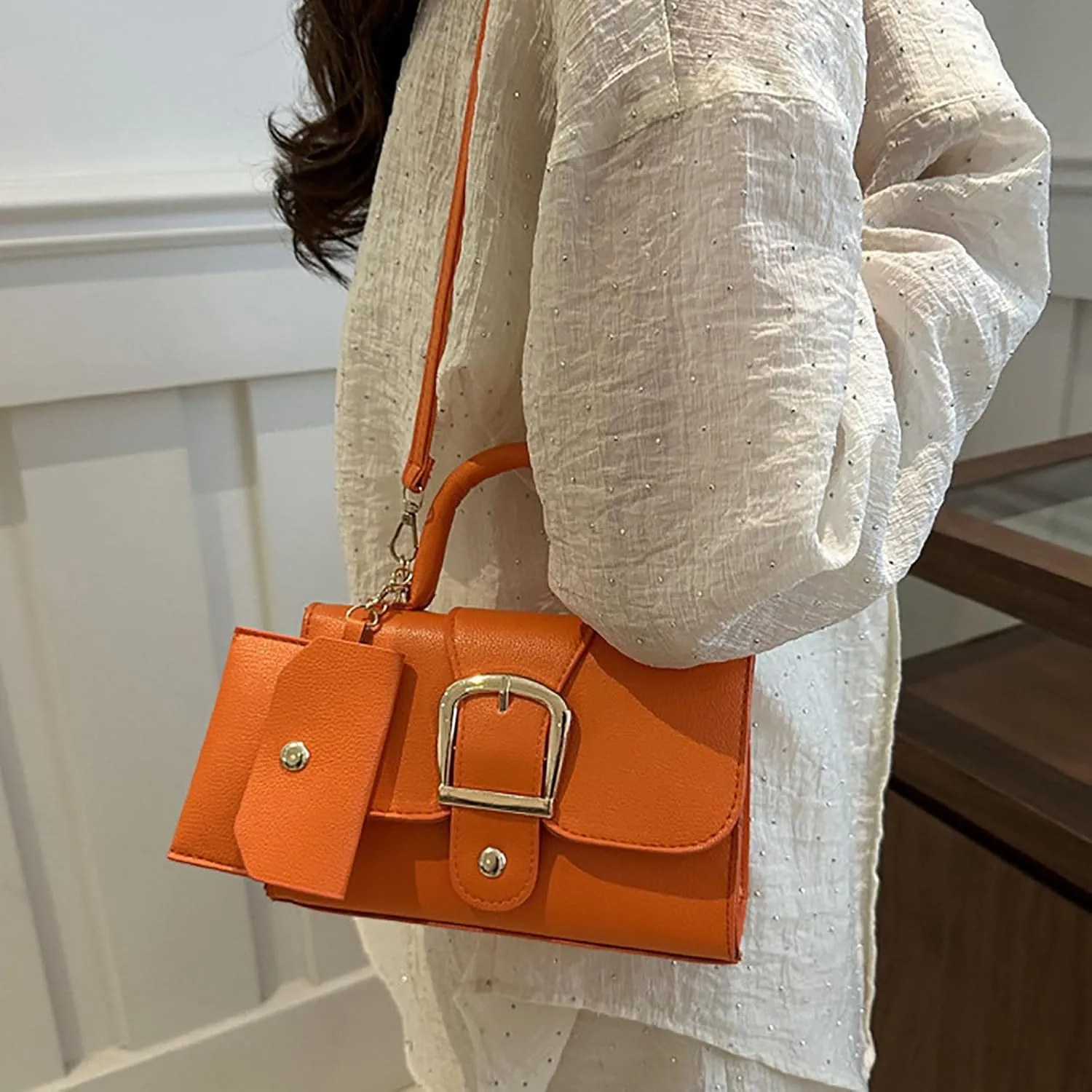 Crossbody Bags for Women Color Small Square Bag Simple Retro Handbag Trendsetter Stylish Child Bag Body Single Shoulder