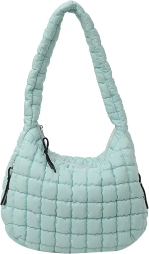 Crossbody Handbag Purse Pleated Clouds Bag Fashion Shoulder Tote Dumpling Bag Large Capacity Down Cotton Armpit Women's