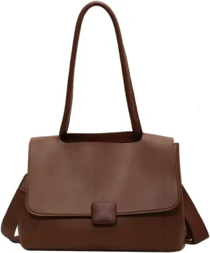 Crossbody Shoulder Bag for Women Soft Vegan Leather Tote Purse Trendy Handbags Work Messenger Bag Satchels