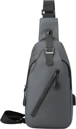 Crossbody Waterproof Trendy Bag for Men Women Cell Phone Chest Bags for Travel Work Gym Water Proof Bag(Grey)