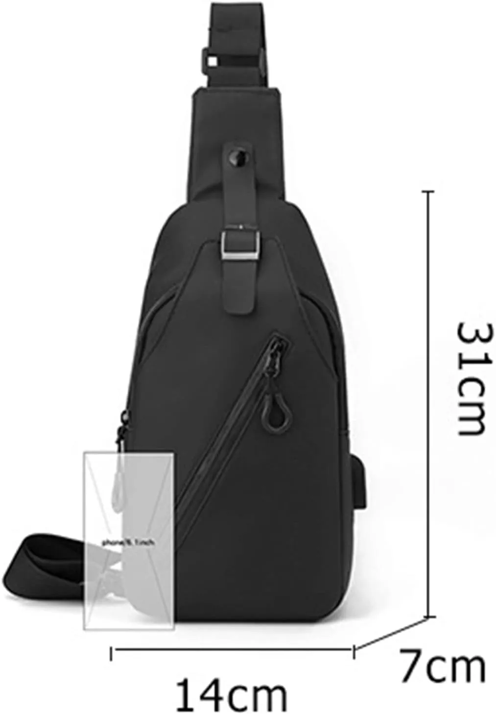 Crossbody Waterproof Trendy Bag for Men Women Cell Phone Chest Bags for Travel Work Gym Water Proof Bag(Grey)