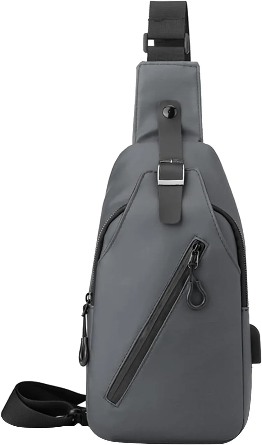 Crossbody Waterproof Trendy Bag for Men Women Cell Phone Chest Bags for Travel Work Gym Water Proof Bag(Grey)