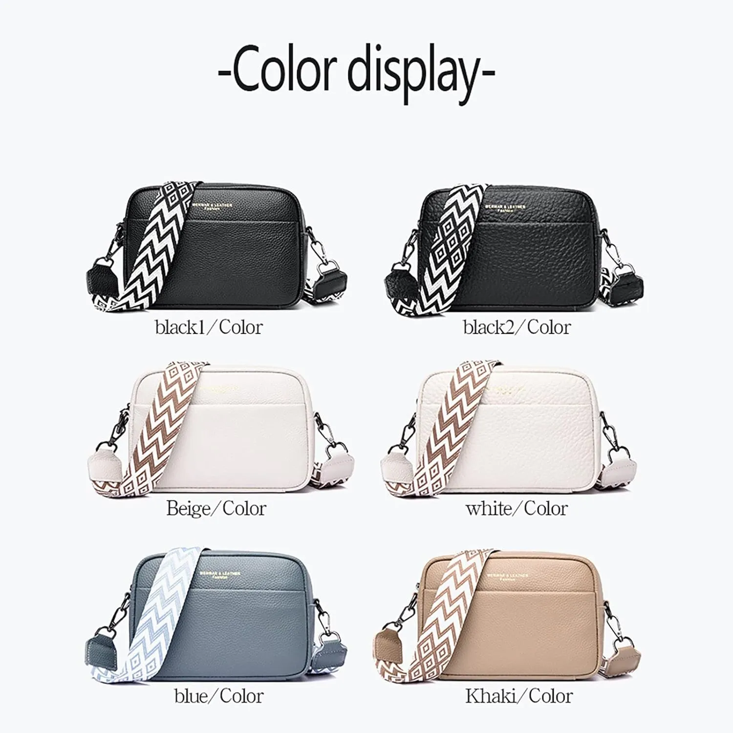 Crossbody Waterproof Trendy Bag for Men Women Cross Body Shoulder Bags with Keyholder 2025 Large Handbags(Black)