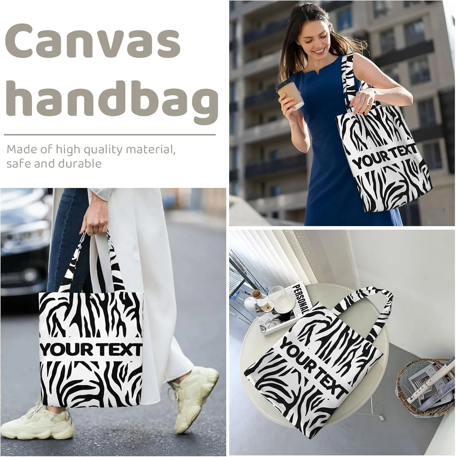 Custom Grocery bag with Photo/Logo/Text,Personalized Canvas bags,Customized canvas grocery Bag for women shopping