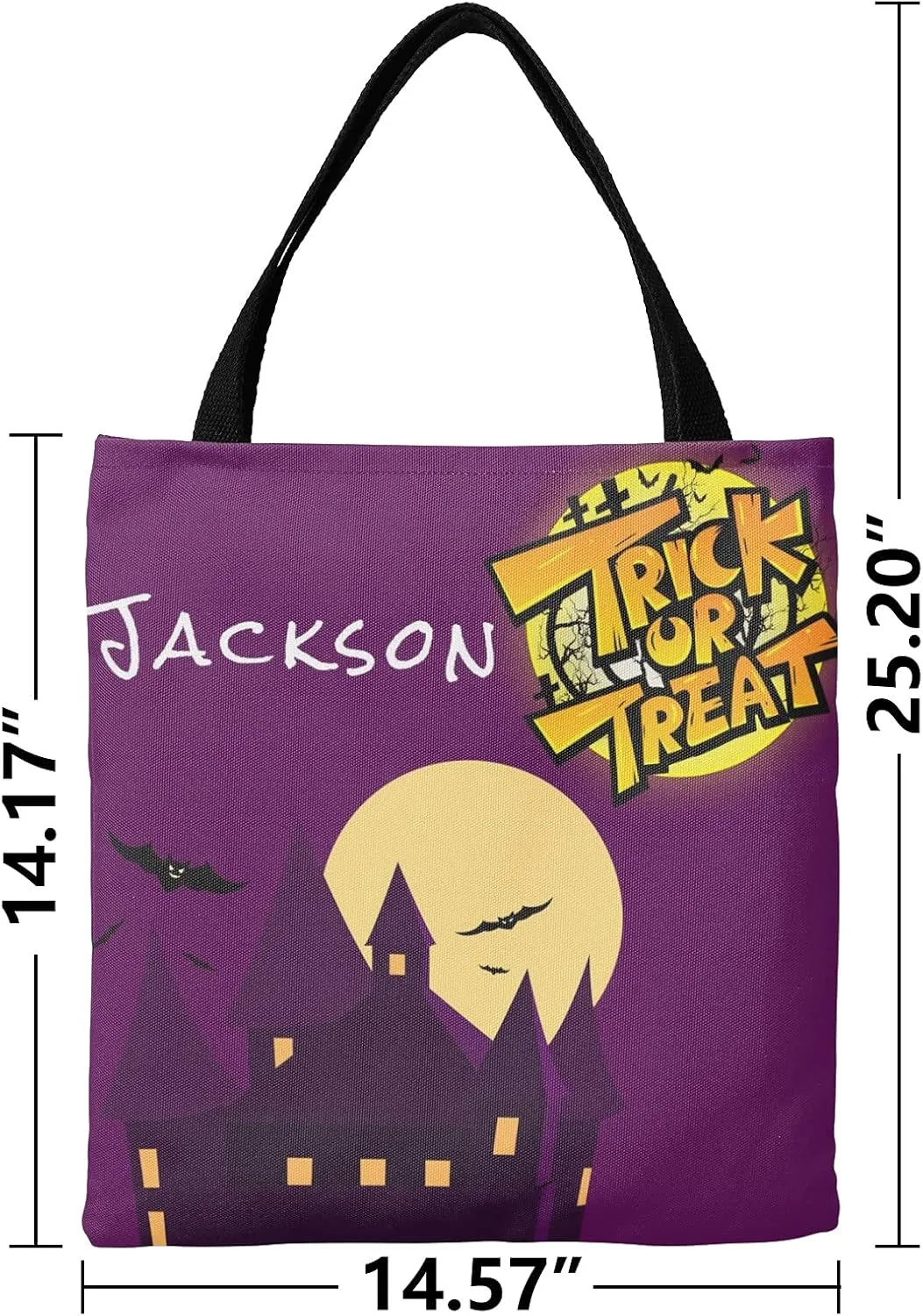 Custom Tote Bags Personalized Canaves Tote Bags with your Name Halloween Tote Bags Customized Tote Bags for Shopping Gift