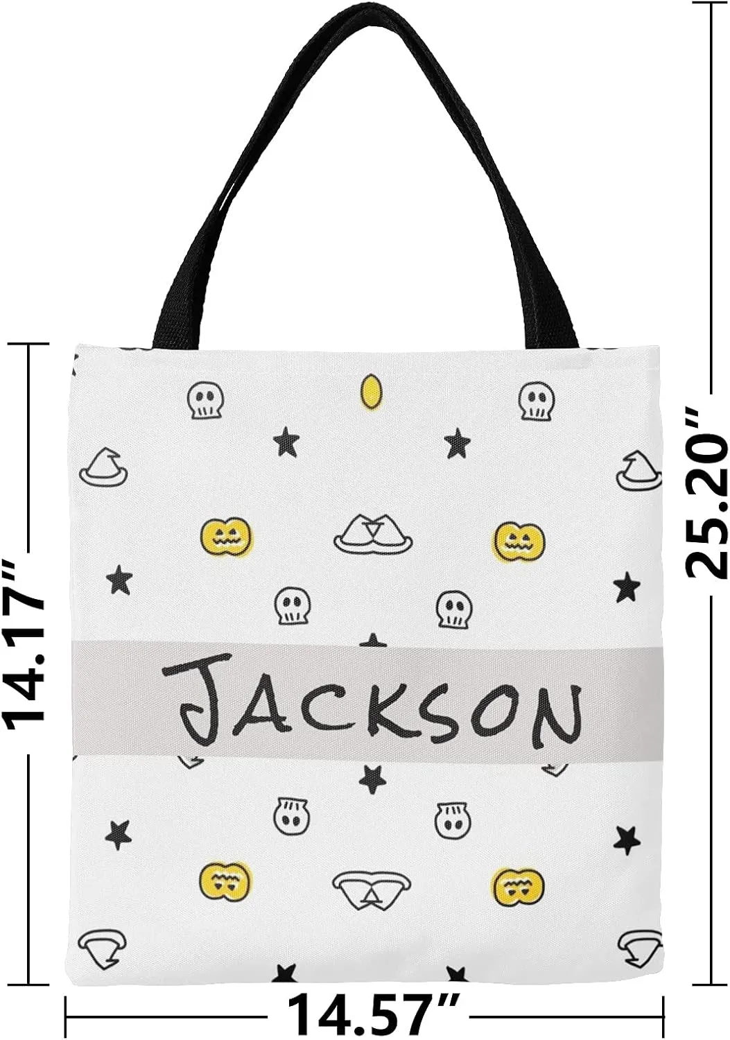 Custom Tote Bags Personalized Canaves Tote Bags with your Name Halloween Tote Bags Customized Tote Bags for Shopping Gift