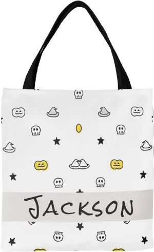 Custom Tote Bags Personalized Canaves Tote Bags with your Name Halloween Tote Bags Customized Tote Bags for Shopping Gift