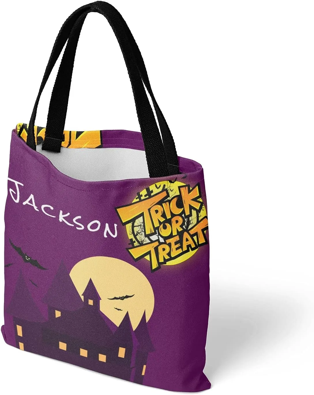 Custom Tote Bags Personalized Canaves Tote Bags with your Name Halloween Tote Bags Customized Tote Bags for Shopping Gift