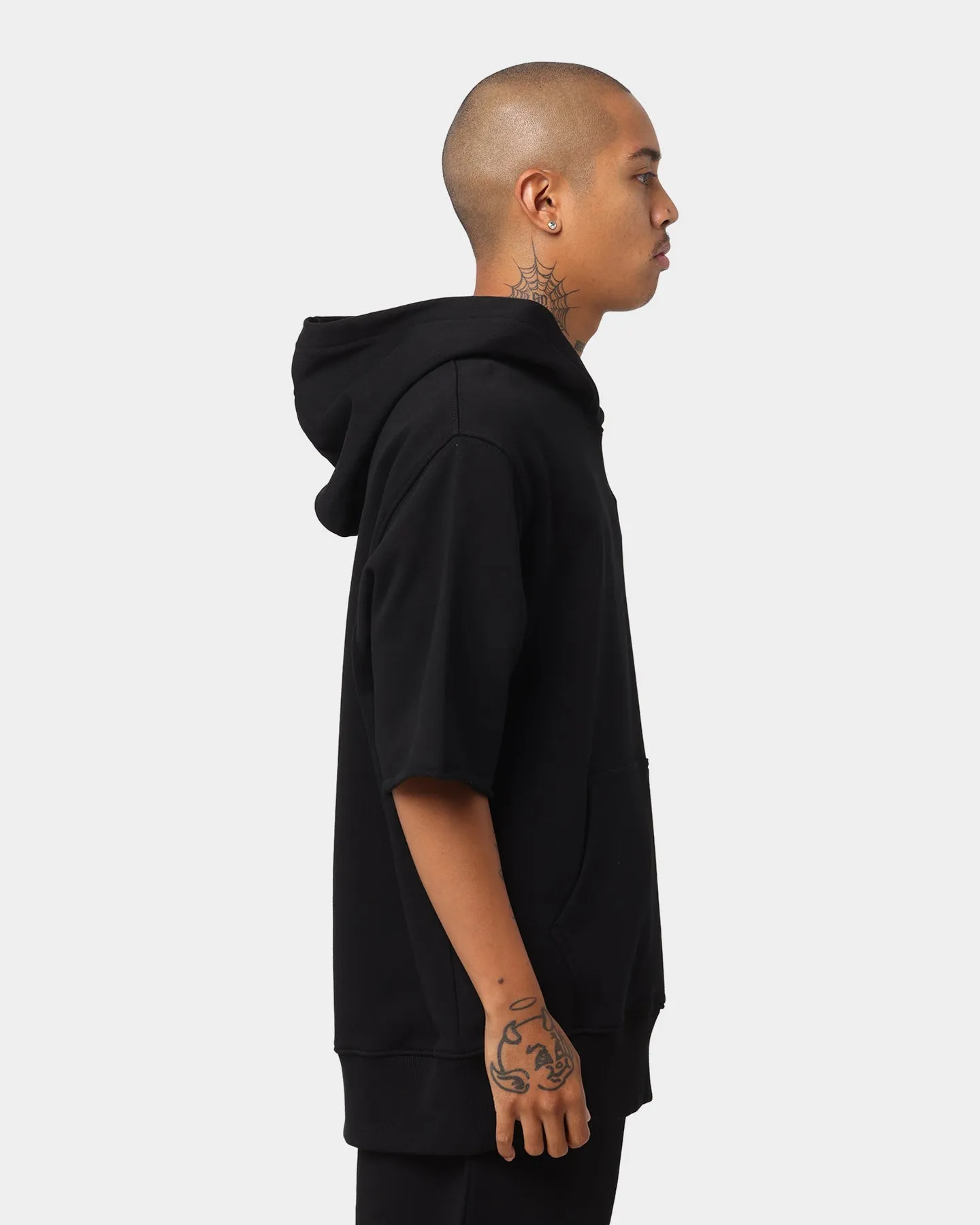 Dope Raw Cut Off Hoodie Black/White