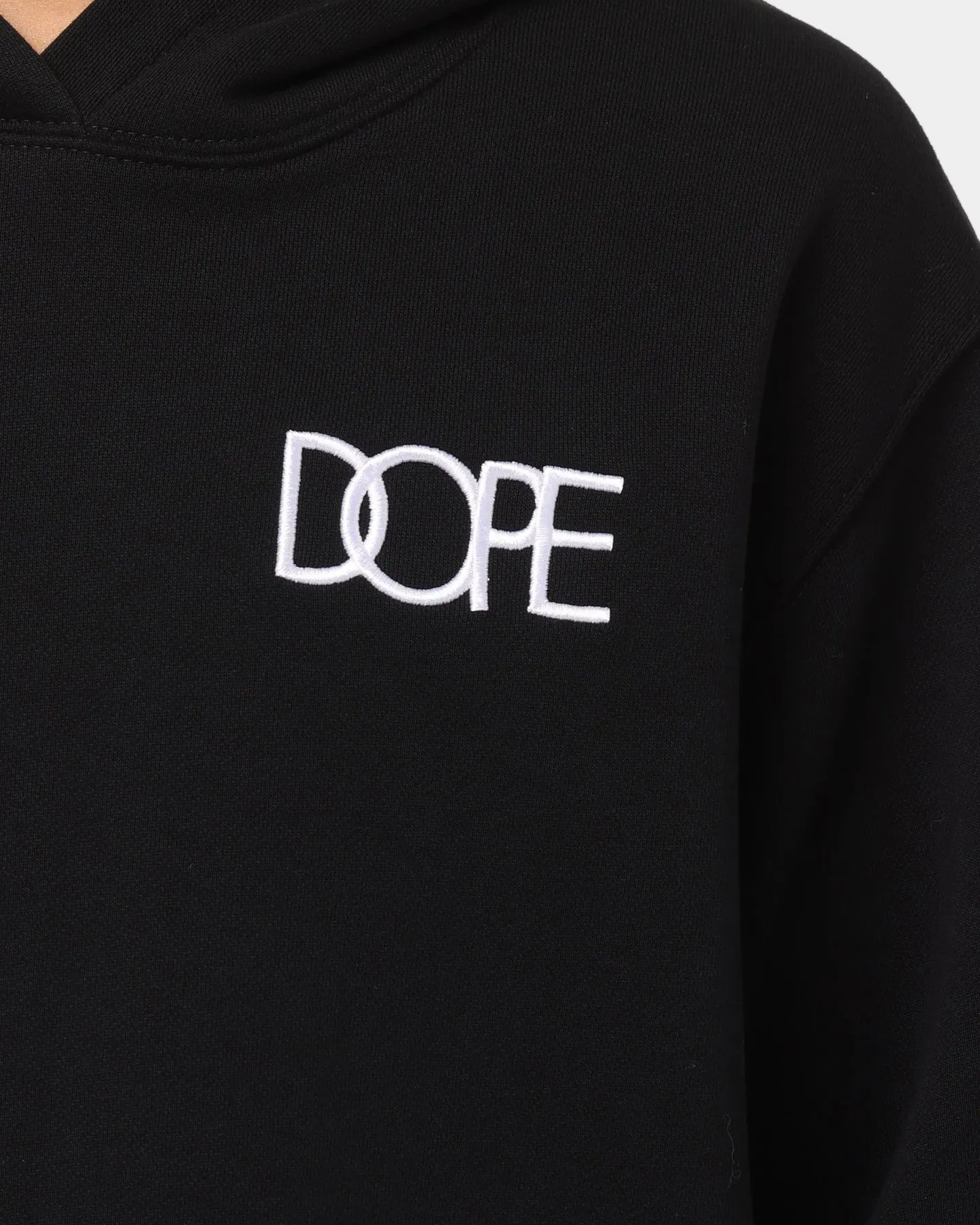 Dope Raw Cut Off Hoodie Black/White