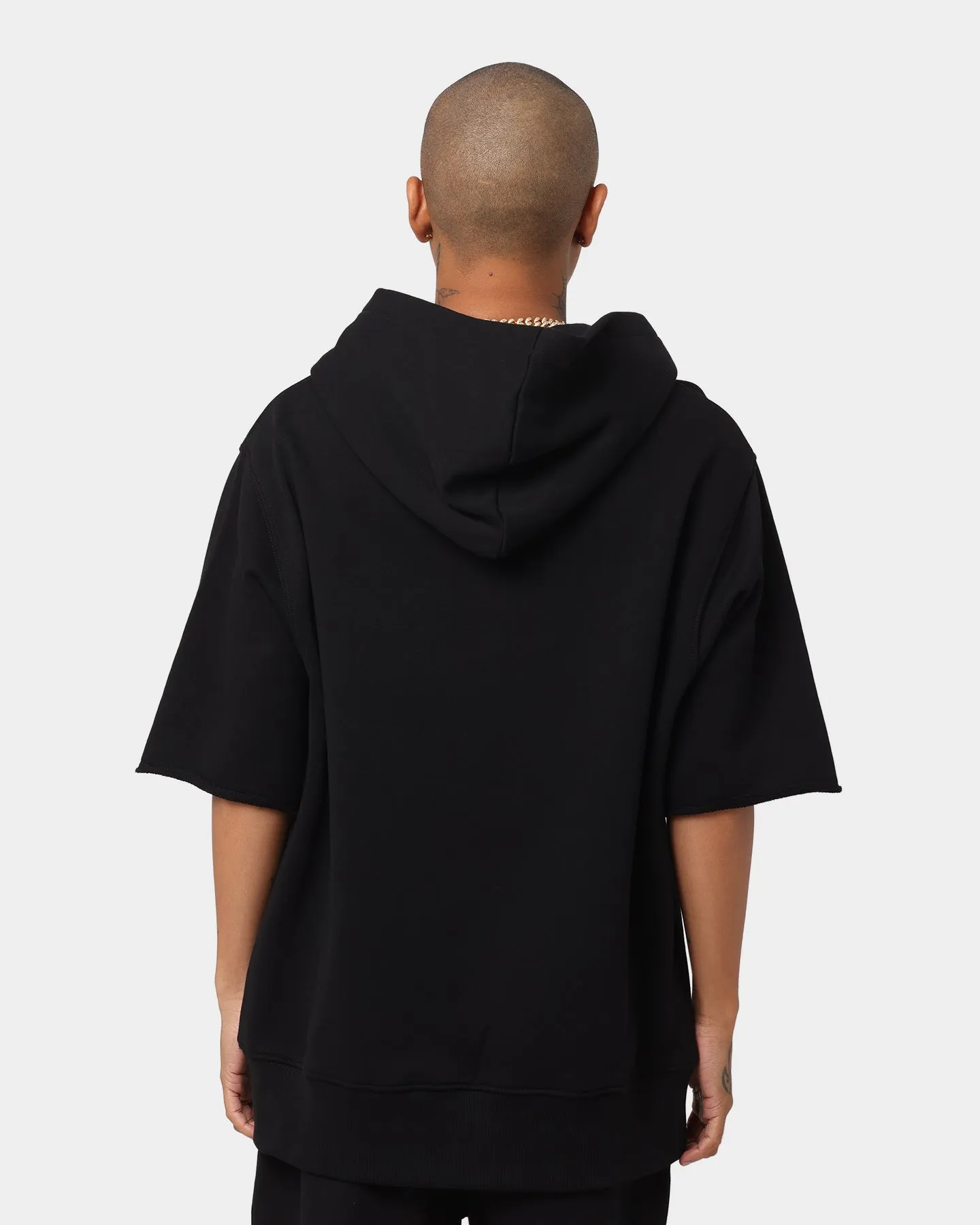 Dope Raw Cut Off Hoodie Black/White