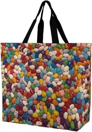 Dragon Fruit Pattern Beach Bag Reusable Tote Bag Foldable Grocery Bags Women Shopping Bags for Daily Essentials