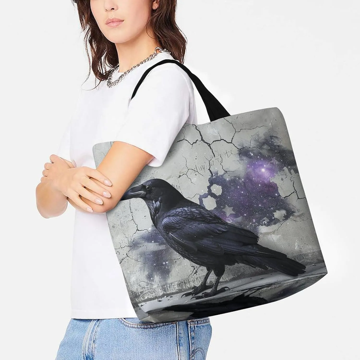 Dragon Fruit Pattern Beach Bag Reusable Tote Bag Foldable Grocery Bags Women Shopping Bags for Daily Essentials
