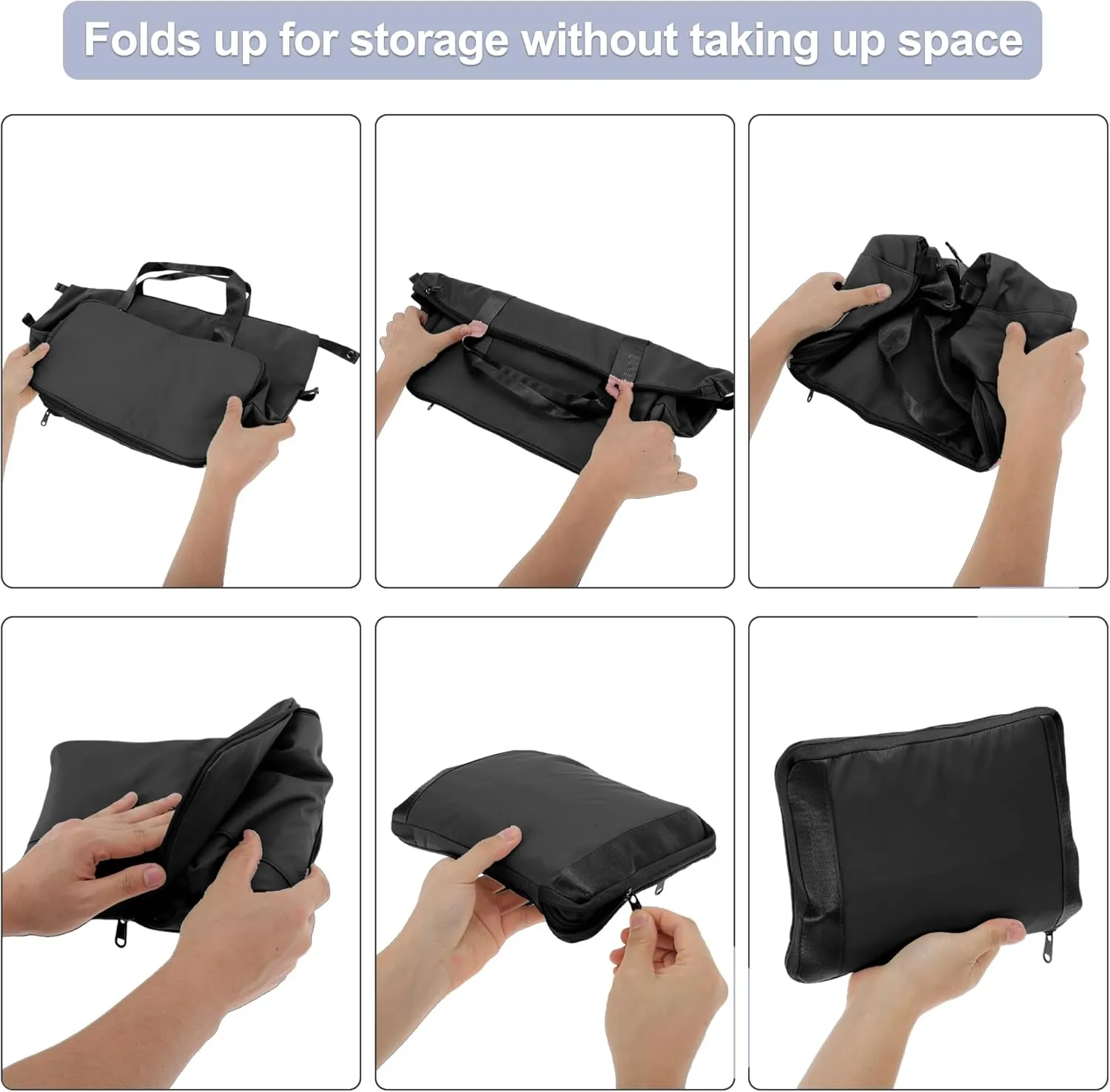 Duffle Bag for Travel, Gym Bag with Wet and Dry Pocket, Travel Duffle Bags, Water Resistant Sports Bag for Gym Travel Swimming, Black