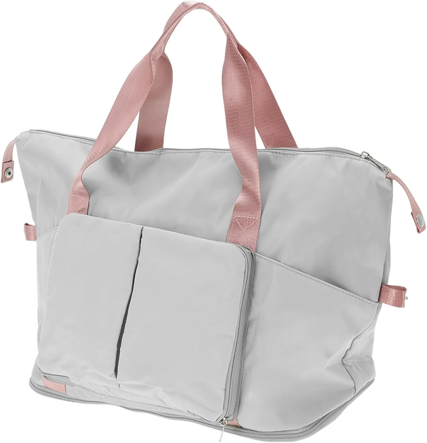 Duffle Bag for Travel, Gym Bag with Wet and Dry Pocket, Travel Duffle Bags, Water Resistant Sports Bag for Gym Travel Swimming, Gray