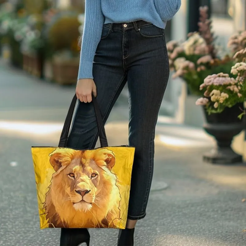 Fall Maple Leaves Women Tote Bag with Pocket, Peacock Feather Lightweight Paper Tote, Polka Dot Commute Work Bag