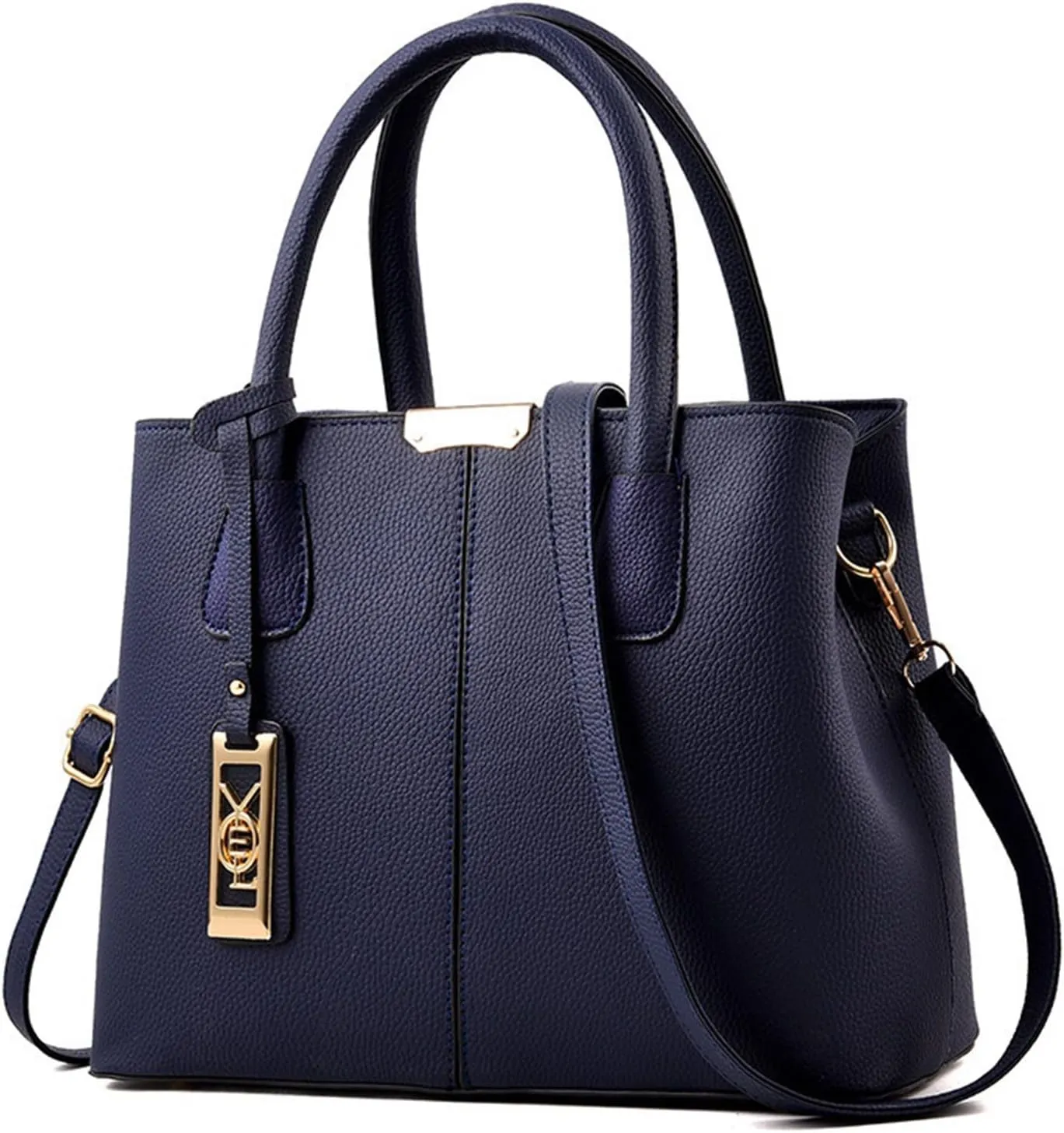 Fashion Handbag Simple Bags Large Capacity One Shoulder Women Bag Man Messenger Bags Small Leather (Blue, One Size)