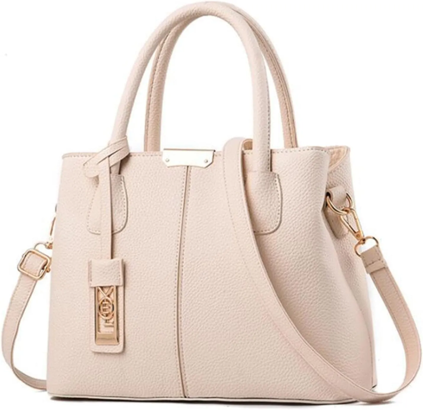 Fashion Handbag Simple Bags Large Capacity One Shoulder Women Bag Man Messenger Bags Small Leather (White, One Size)