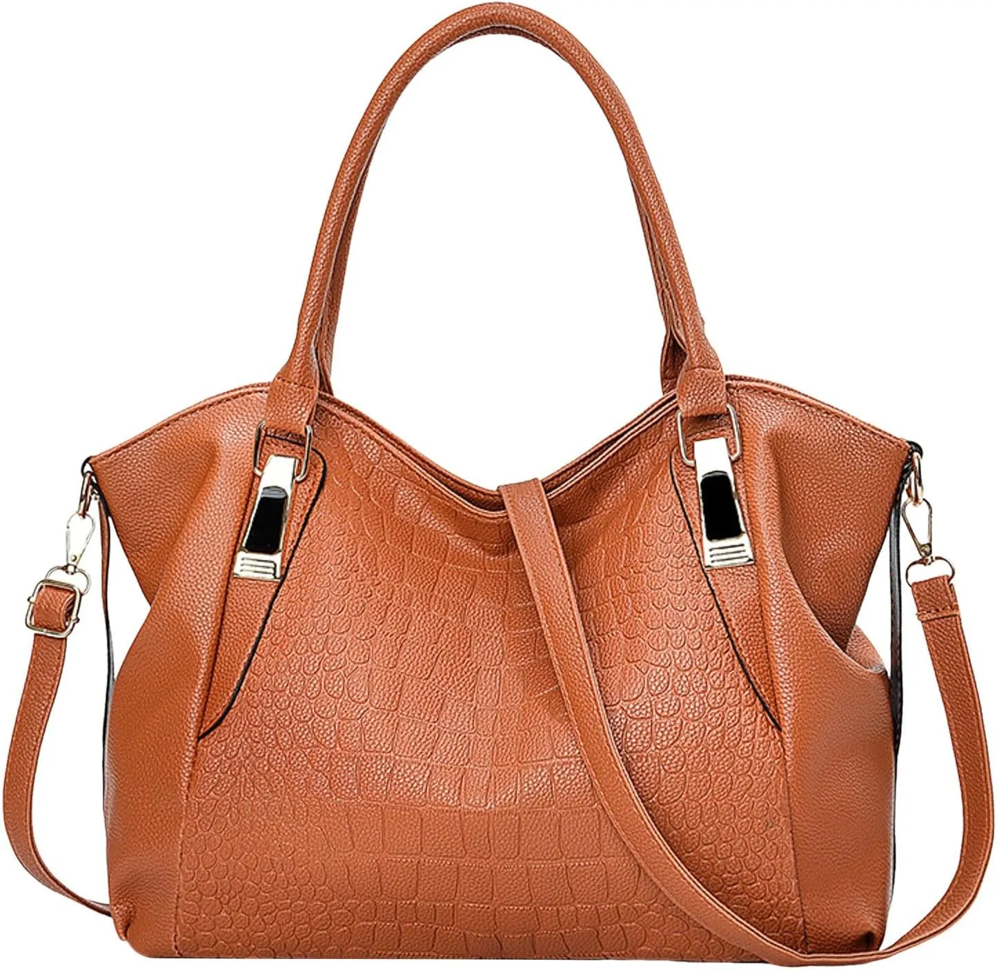 Fashionable And Simple Women's Large Capacity Soft Leather Texture Casual Crossbody Bag Bag (Yellow, One Size)