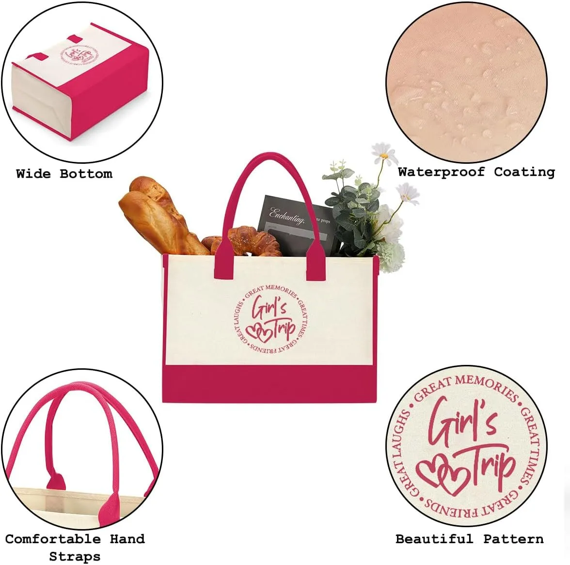 Friend Trip Gifts Favors 2025, Sister Weekend Gifts Tote Bag Goodie Gifts, Bestie Gifts Vacation Weekend Bag Friendship Gifts