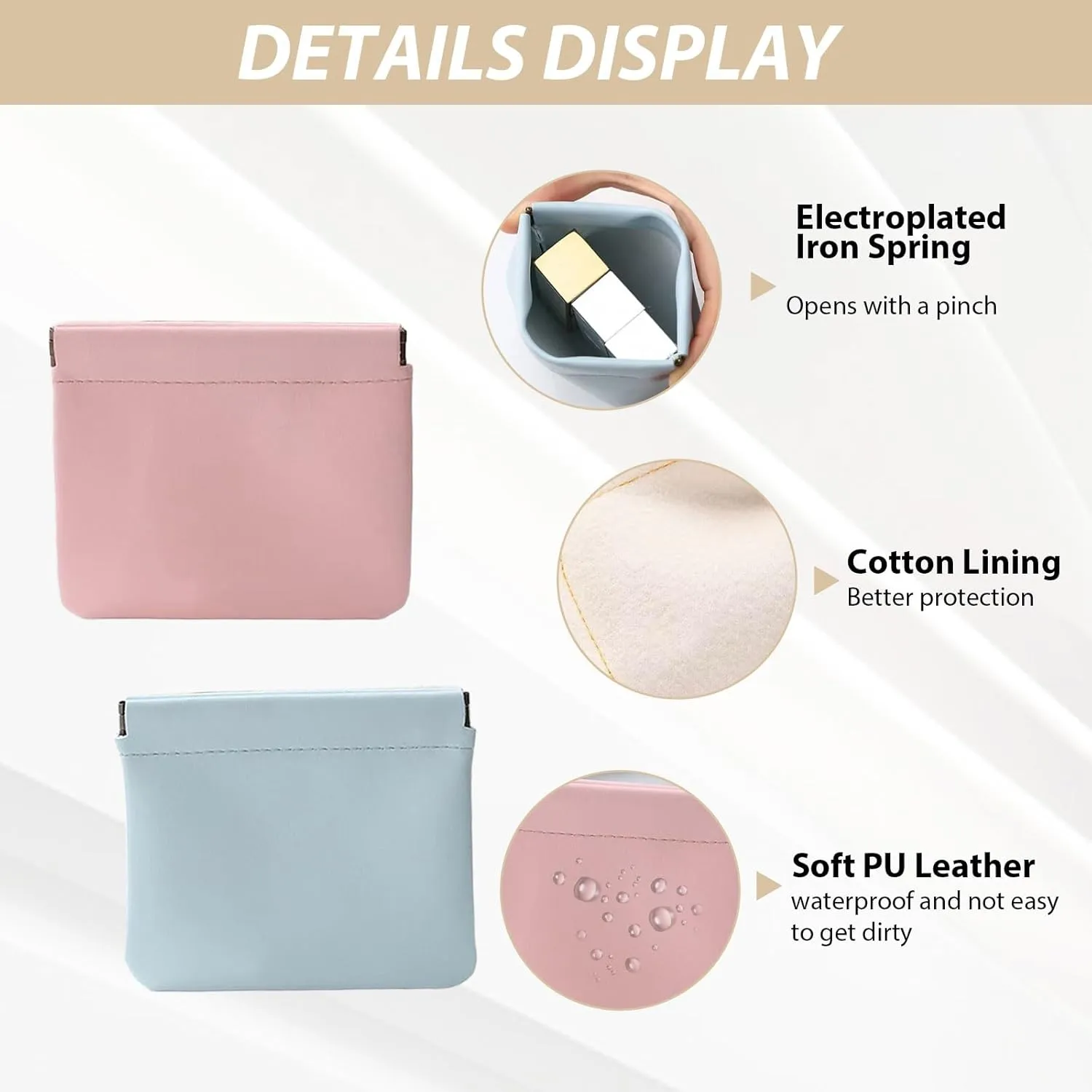 Fuxiqar Mini Small Makeup Bag-Cute Semicircle Cosmetic Pouch for Women,PU Leather Waterproof Tiny Makeup Pouch Purse,Toiletry Bag for School with Two Small Bags Preppy Birthday Gift (Light Green)