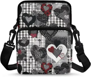 Girls Crossbody Bag, 2 Layer Messenger Sling Bag Travel Passport Purse Waist Pouches