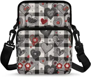 Girls Crossbody Bag, 2 Layer Messenger Sling Bag Travel Passport Purse Waist Pouches