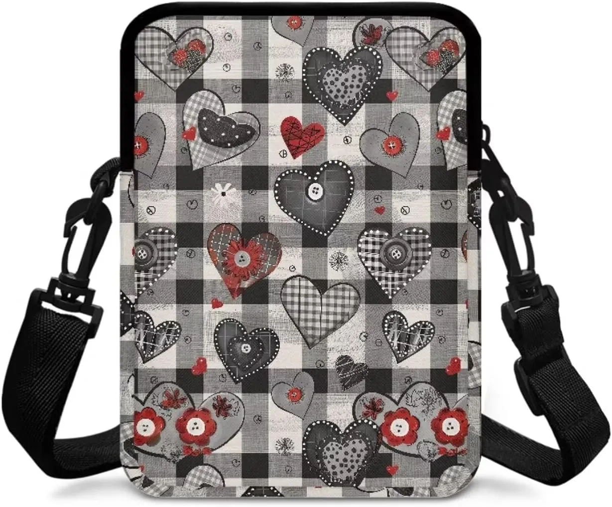 Girls Crossbody Bag, 2 Layer Messenger Sling Bag Travel Passport Purse Waist Pouches