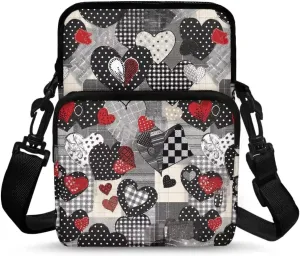 Girls Crossbody Bag, 2 Layer Messenger Sling Bag Travel Passport Purse Waist Pouches