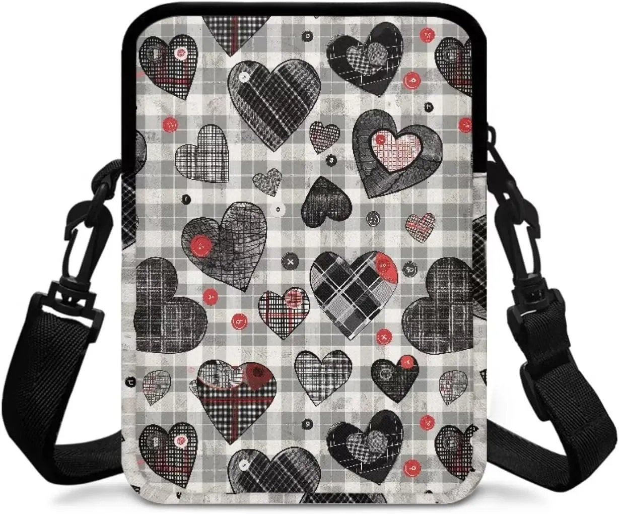 Girls Crossbody Bag, 2 Layer Messenger Sling Bag Travel Passport Purse Waist Pouches