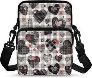 Girls Crossbody Bag, 2 Layer Messenger Sling Bag Travel Passport Purse Waist Pouches