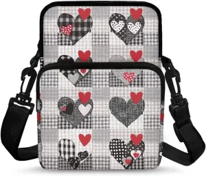 Girls Crossbody Bag, 2 Layer Messenger Sling Bag Travel Passport Purse Waist Pouches