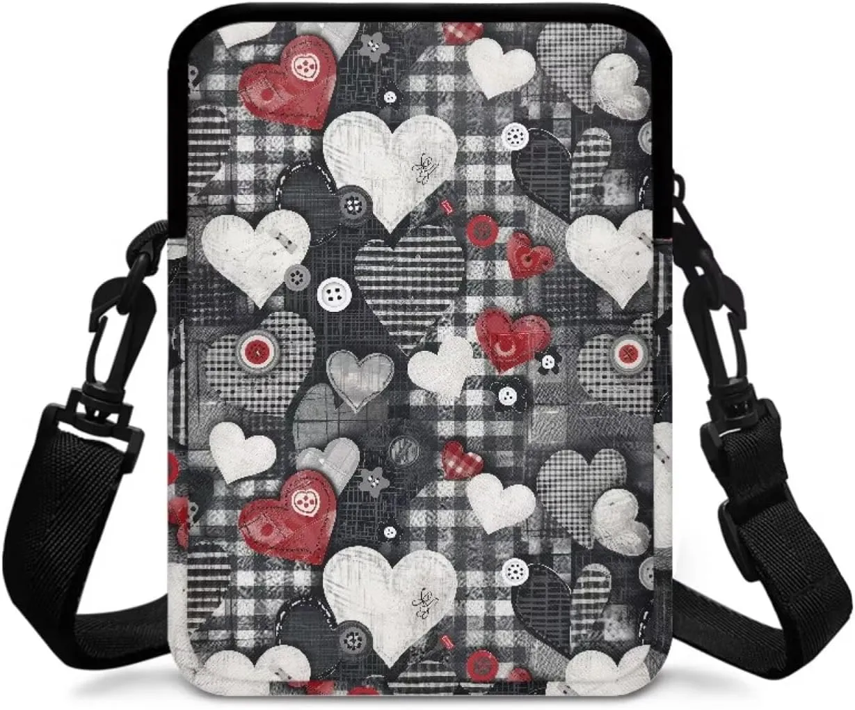 Girls Crossbody Bag, 2 Layer Messenger Sling Bag Travel Passport Purse Waist Pouches