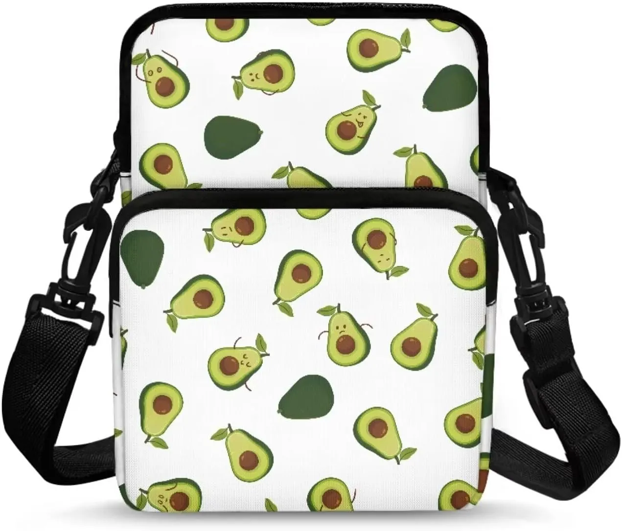 Girls Crossbody Shoulder Bags, 2 Layer Travel Messenger Bag Waist Pouches Purse Bag