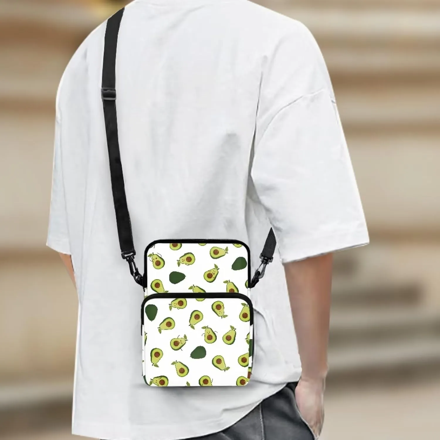 Girls Crossbody Shoulder Bags, 2 Layer Travel Messenger Bag Waist Pouches Purse Bag
