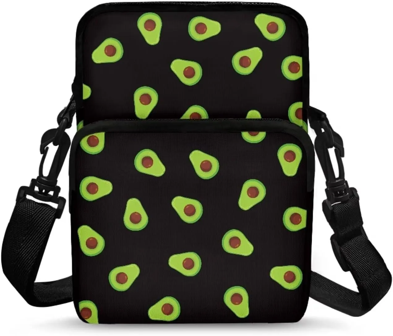 Girls Crossbody Shoulder Bags, 2 Layer Travel Messenger Bag Waist Pouches Purse Bag