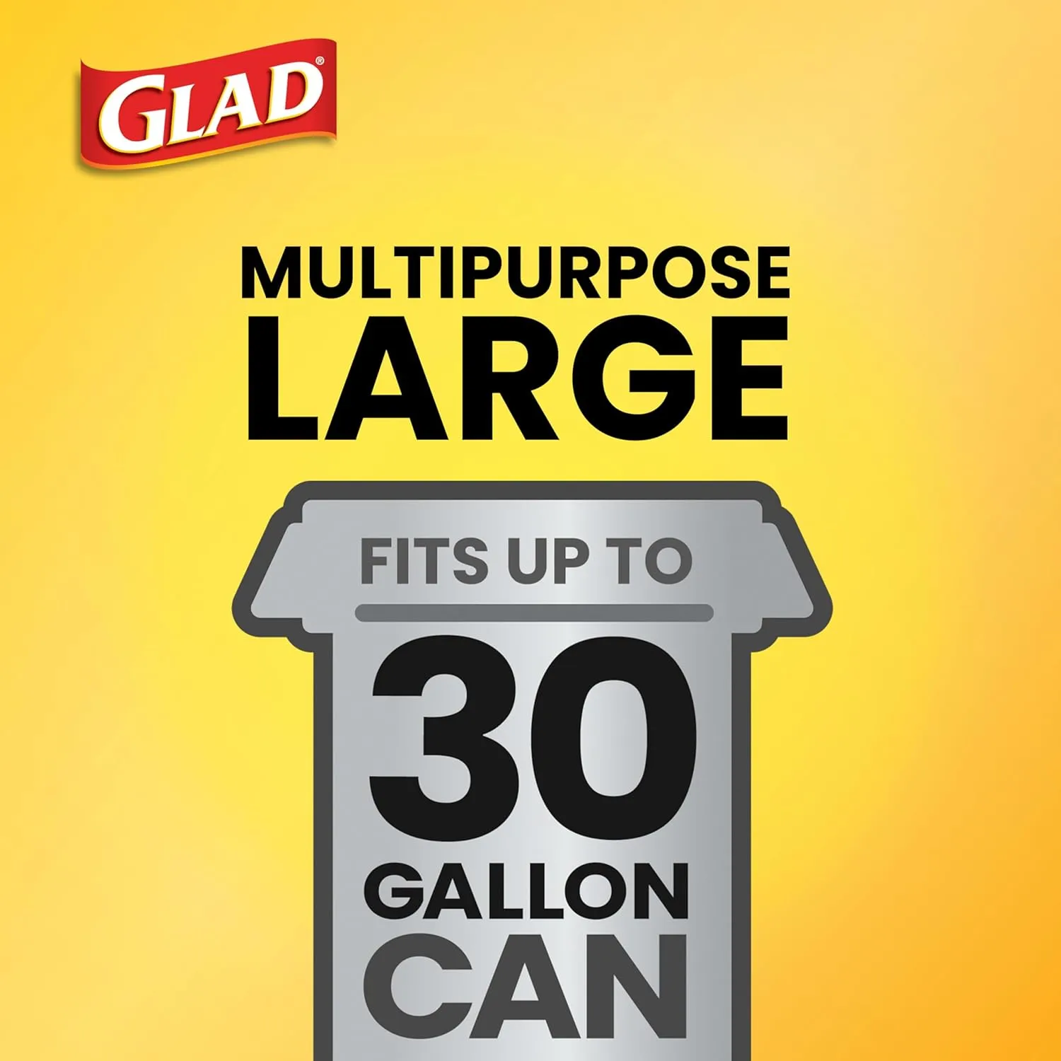 Glad Guaranteed Strong Large Drawstring Trash Bags, 30 Gal, 70 Ct, Pack May Vary