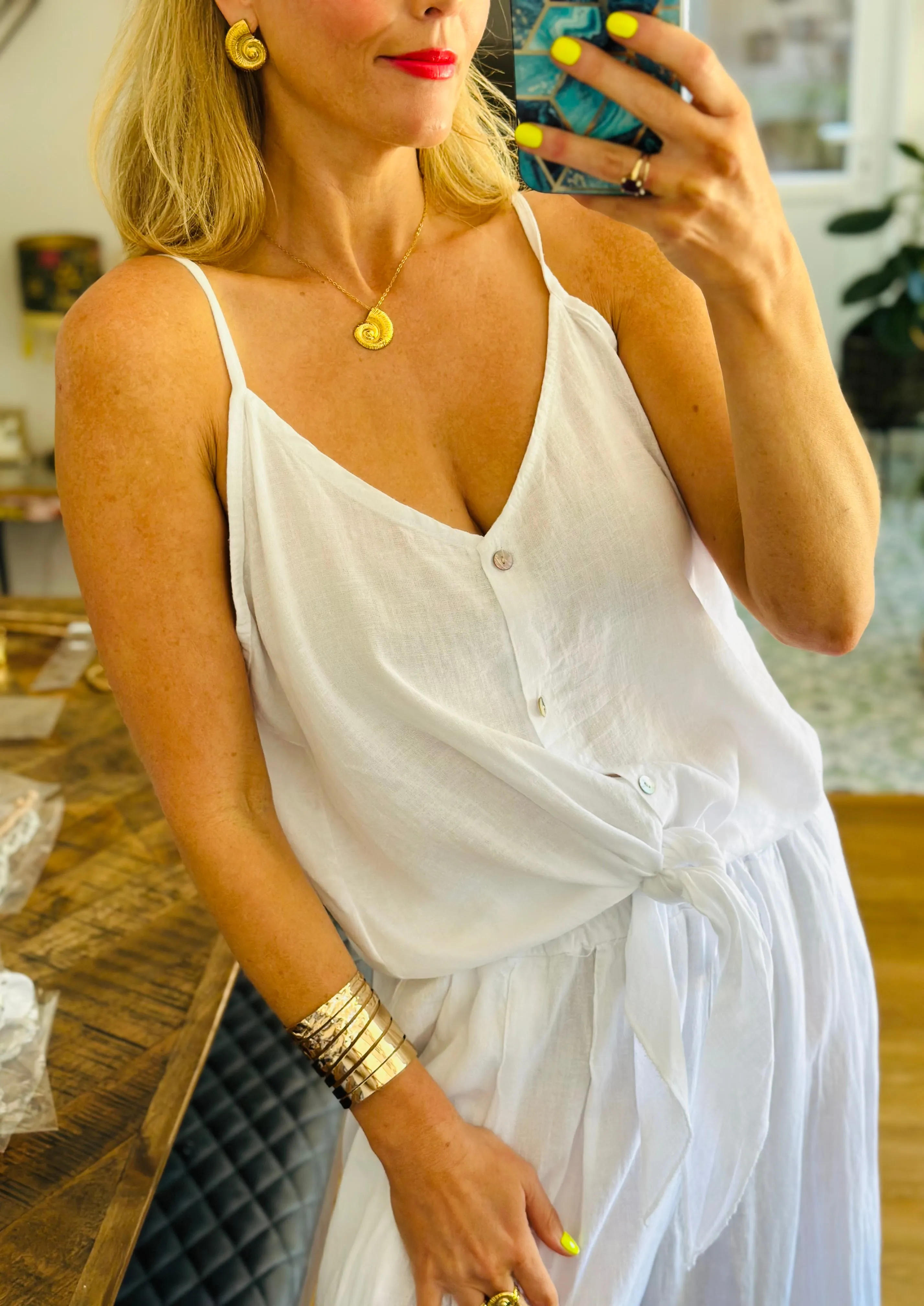 Gold Shell Earrings