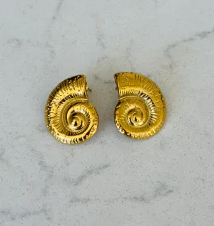 Gold Shell Earrings
