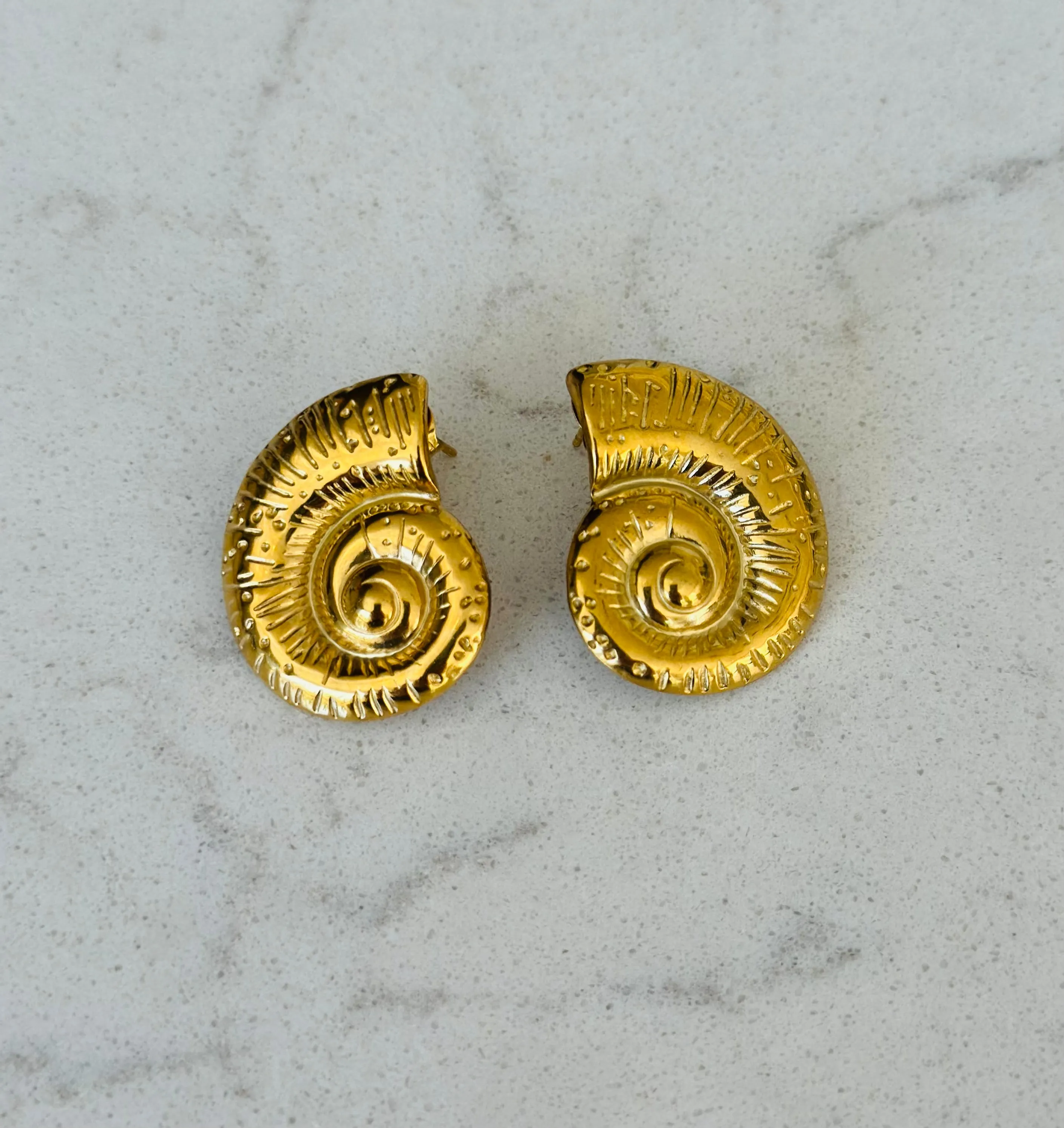 Gold Shell Earrings