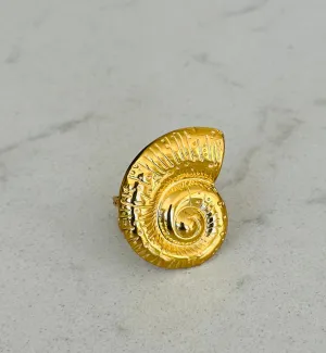 Gold Shell Ring