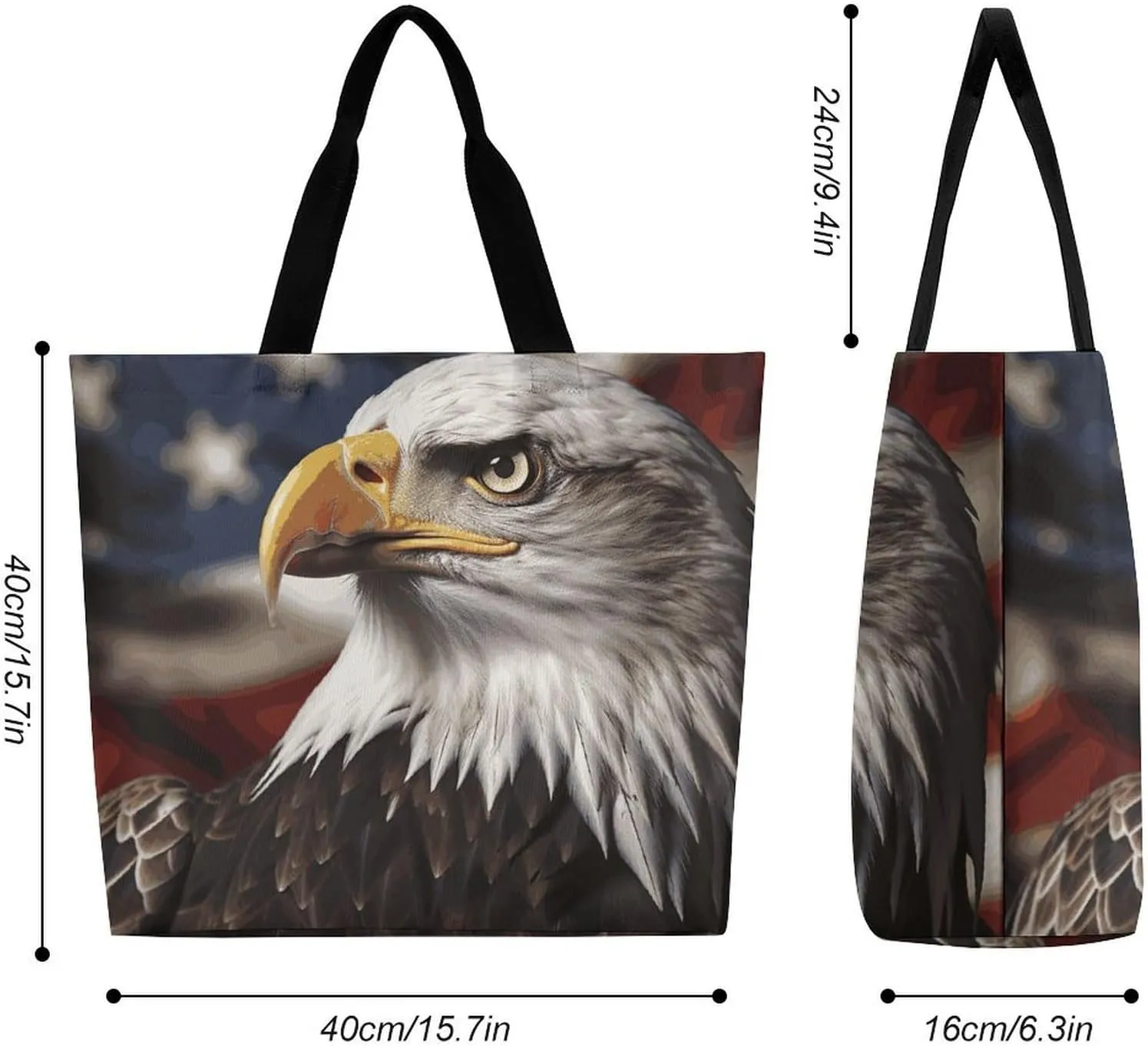 Hand Drawn Groundhog Beach Bag Reusable Tote Bag Foldable Grocery Bags Women Shopping Bags for Daily Essentials