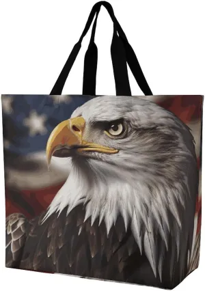Hand Drawn Groundhog Beach Bag Reusable Tote Bag Foldable Grocery Bags Women Shopping Bags for Daily Essentials
