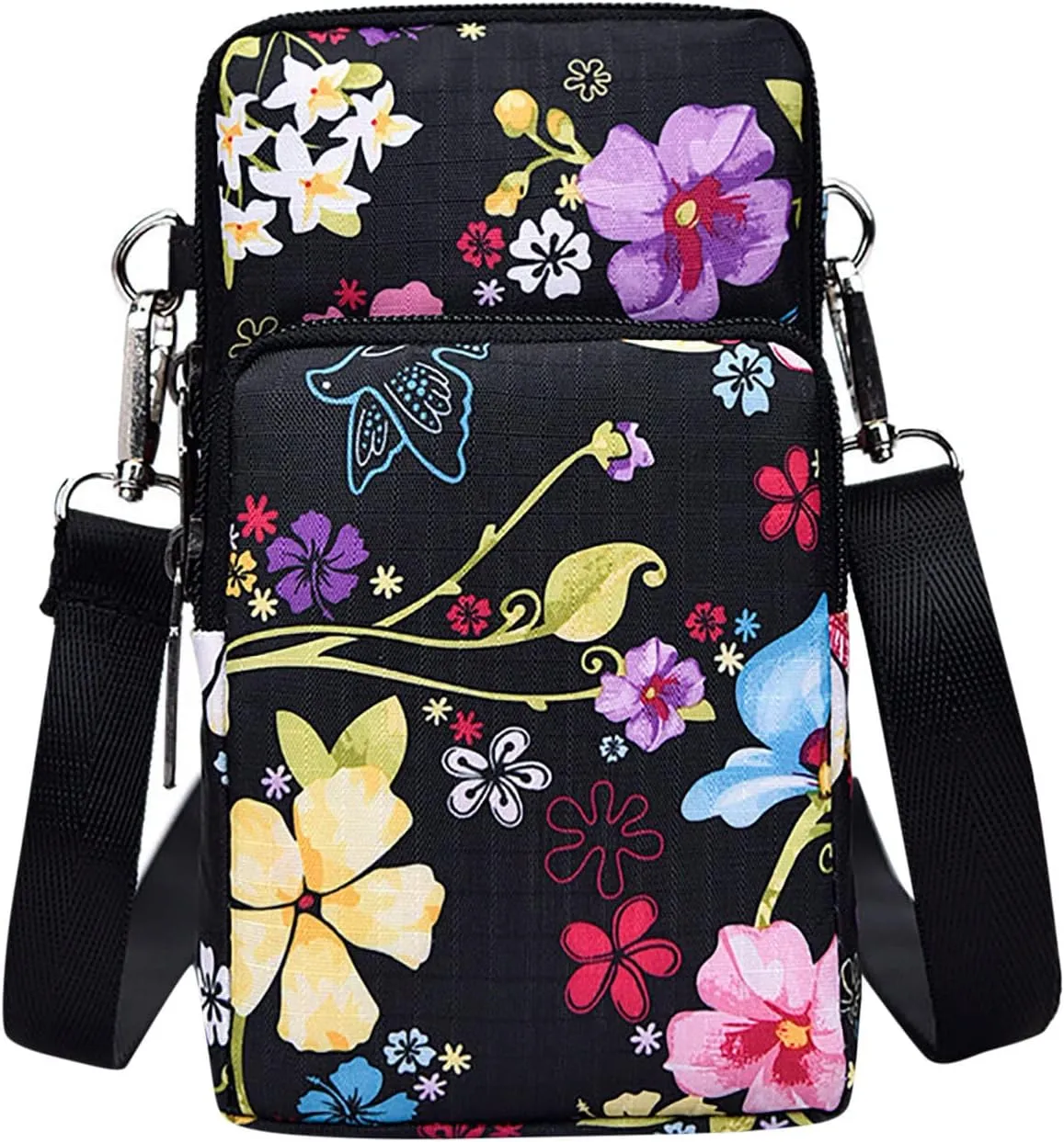 Handbag Purse Crossbody Wallet Slots Mini Shoulder Small CellPhone Card With Credit For Women over (B, One Size)