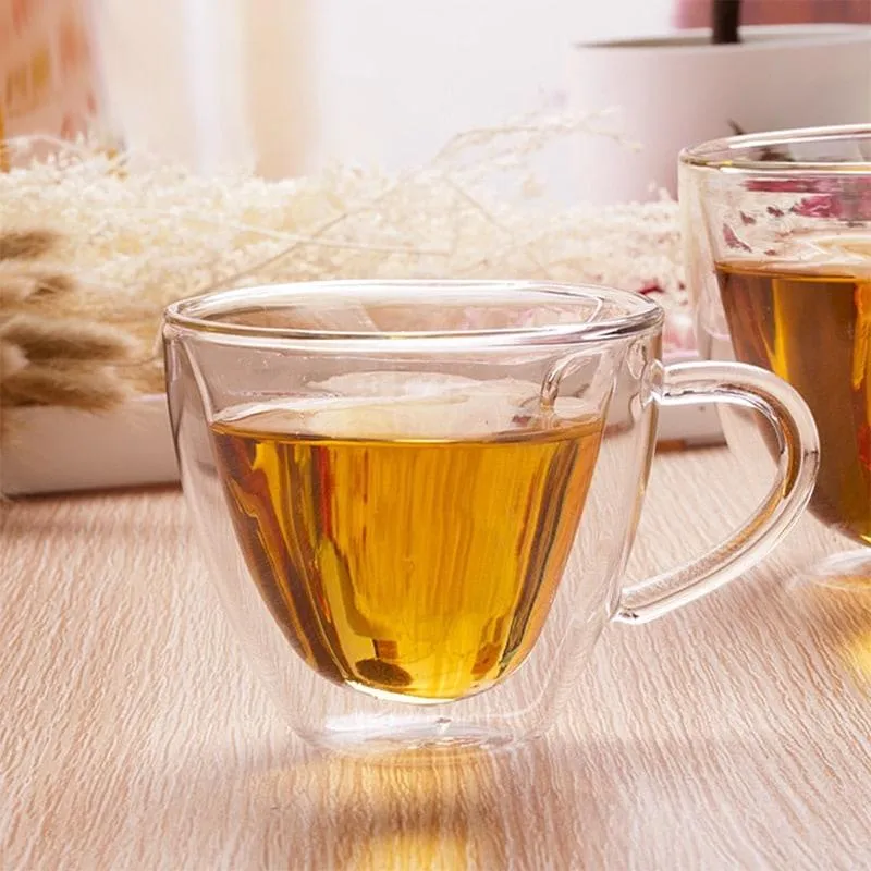 Heart Shaped Glass Coffee Cup