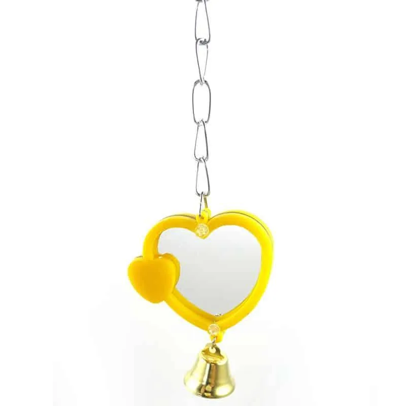 Heart Shaped Mirror for Birds
