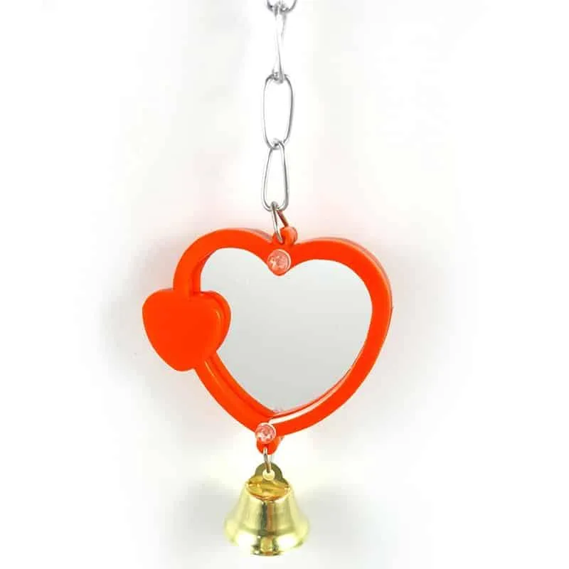 Heart Shaped Mirror for Birds
