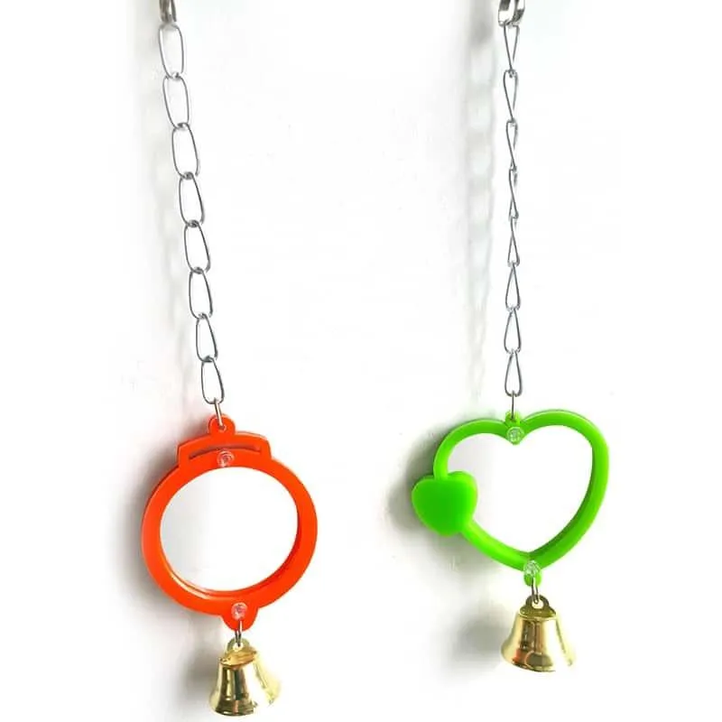 Heart Shaped Mirror for Birds